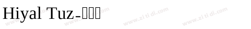 Hiyal Tuz字体转换